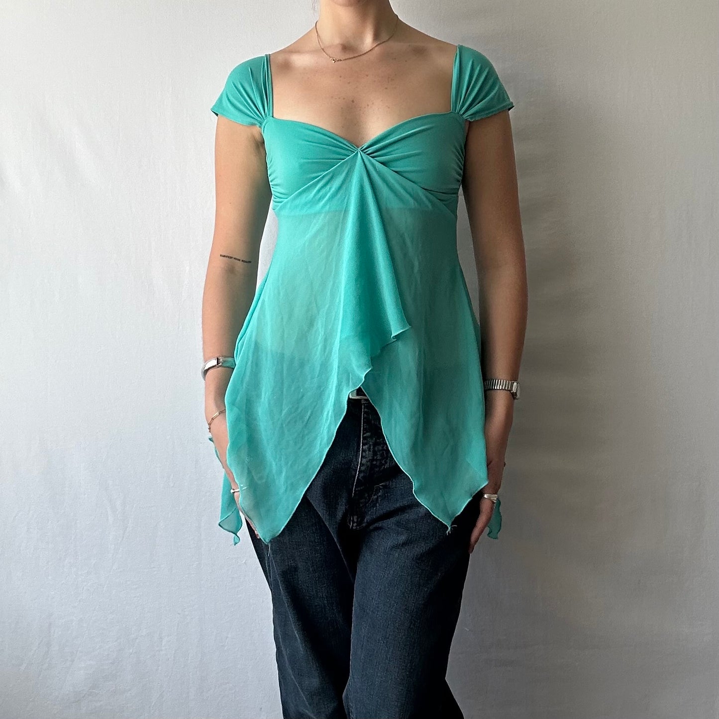 Blue Flowy Fairy Top