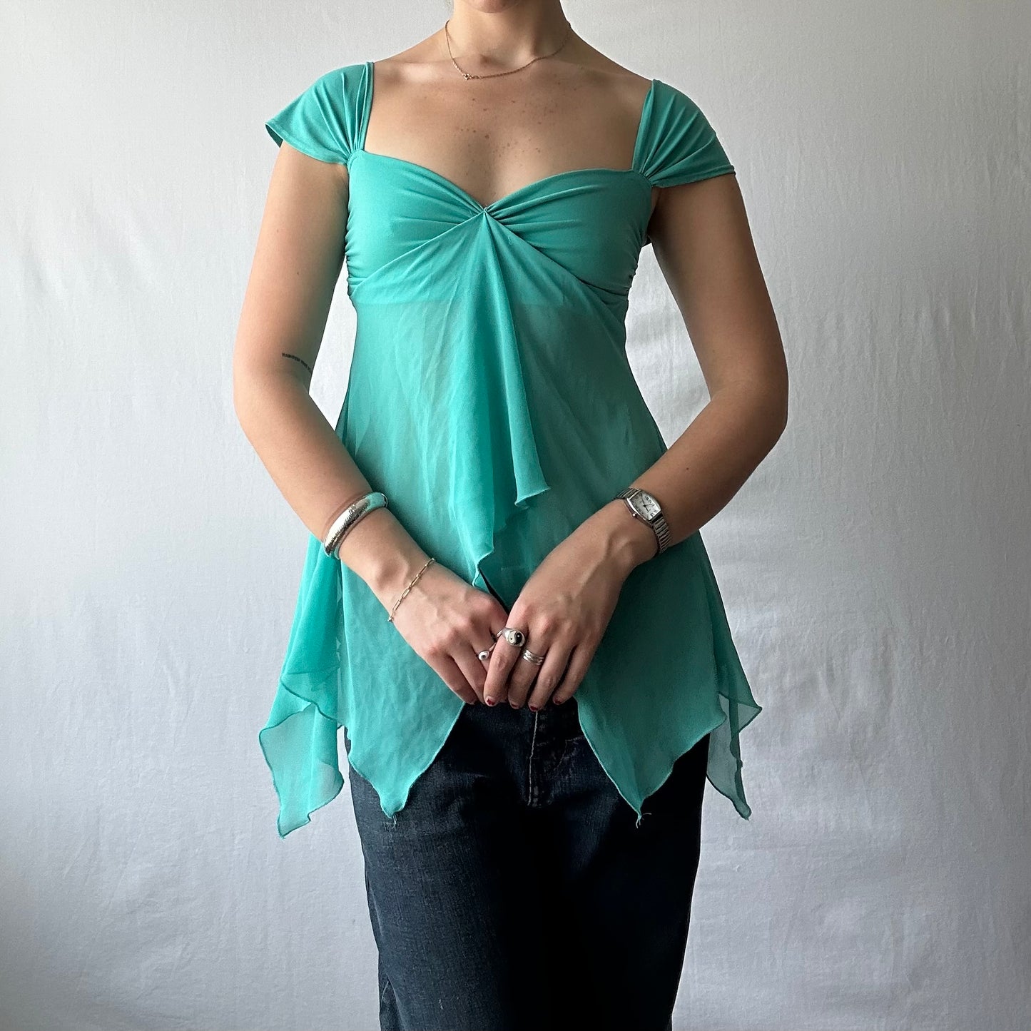 Blue Flowy Fairy Top