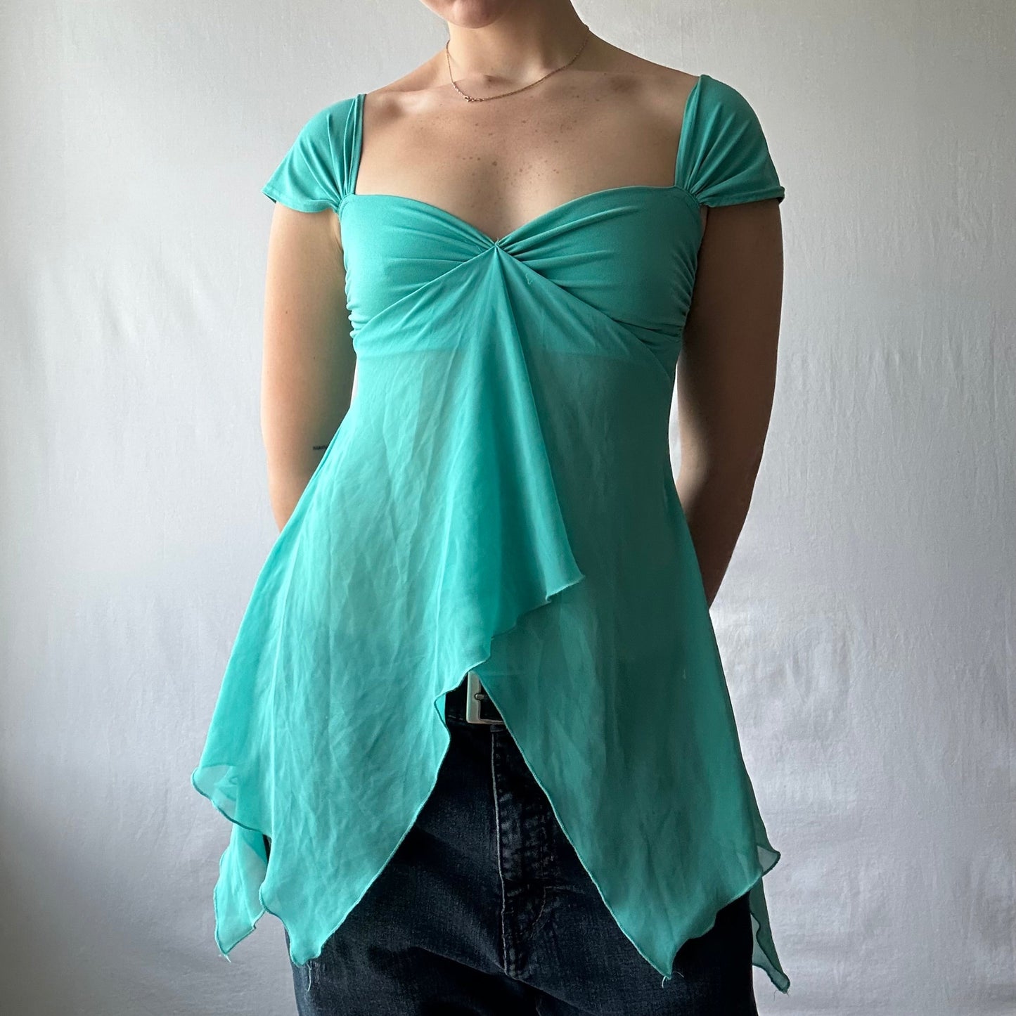 Blue Flowy Fairy Top
