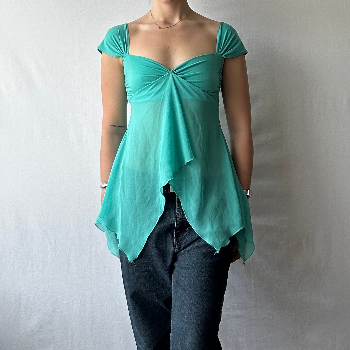 Blue Flowy Fairy Top