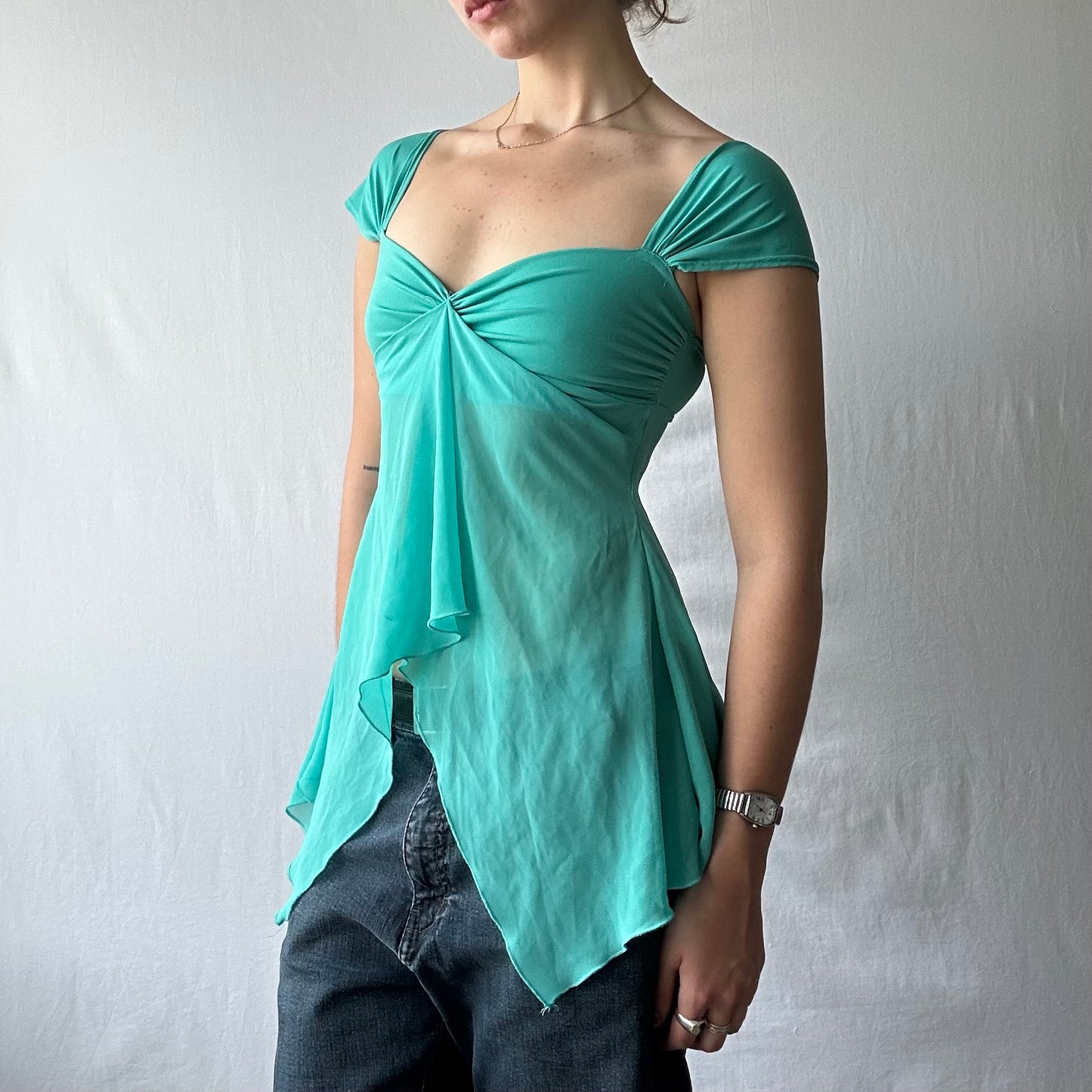Blue Flowy Fairy Top