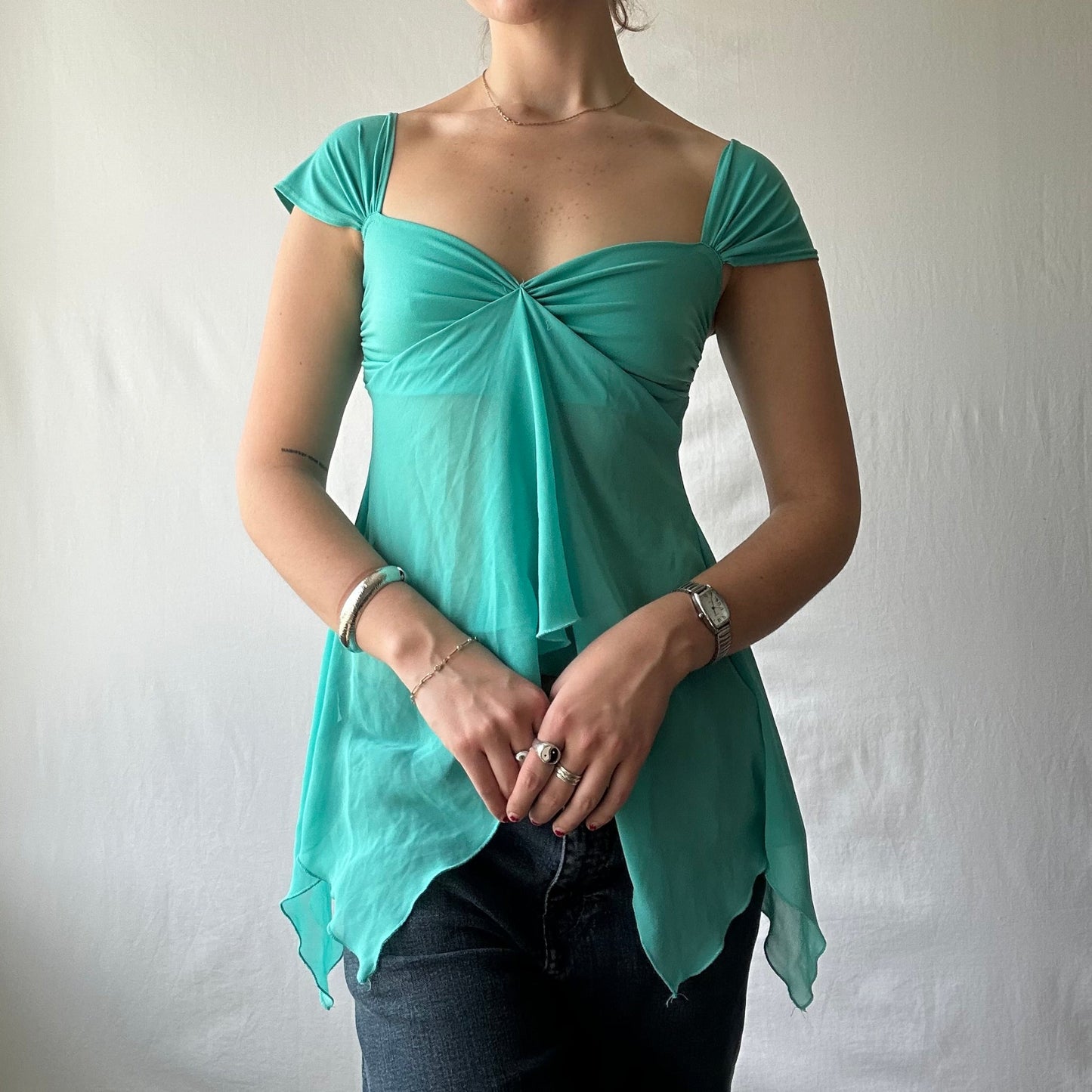 Blue Flowy Fairy Top