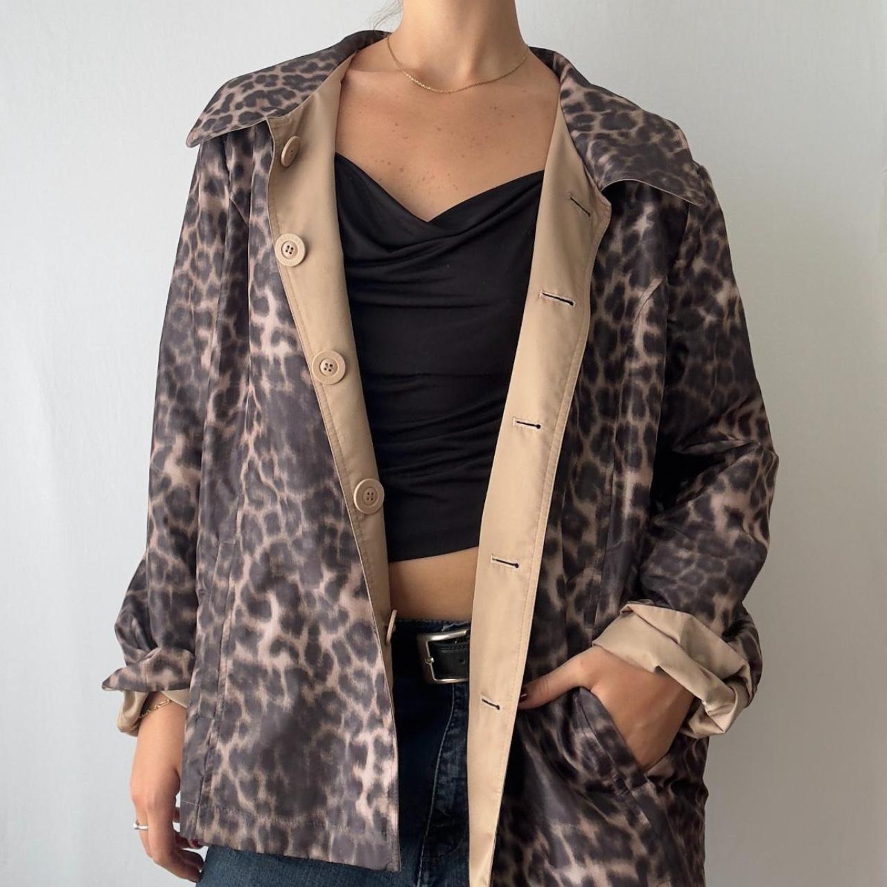 Reversible Cheetah Print Trench