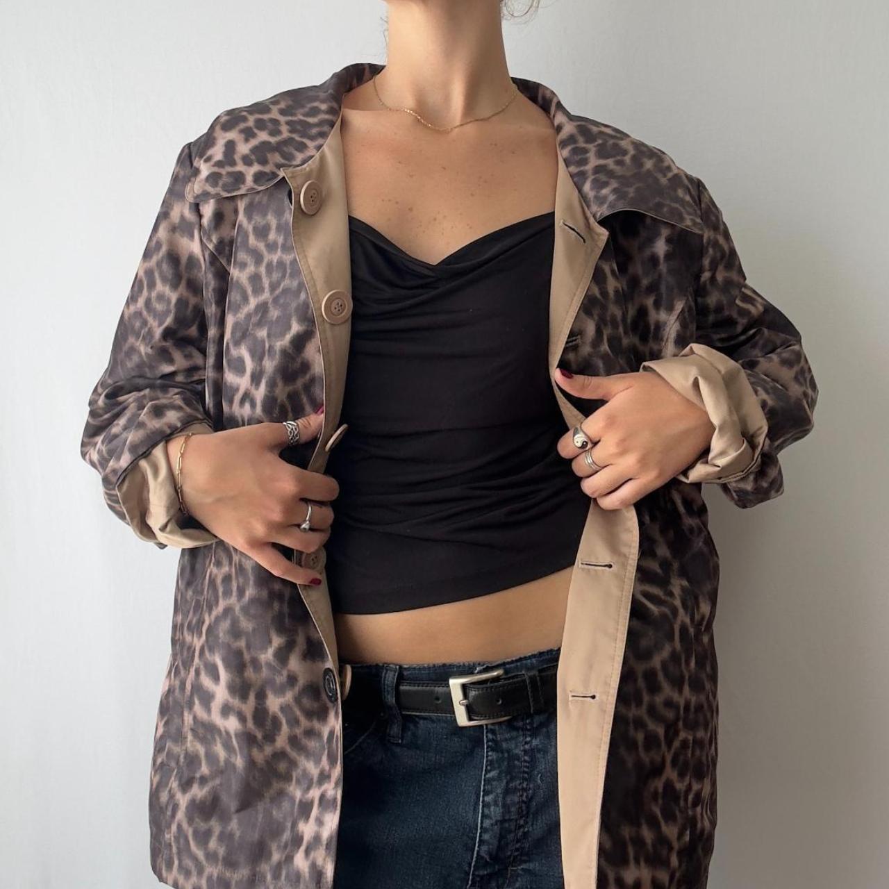 Reversible Cheetah Print Trench