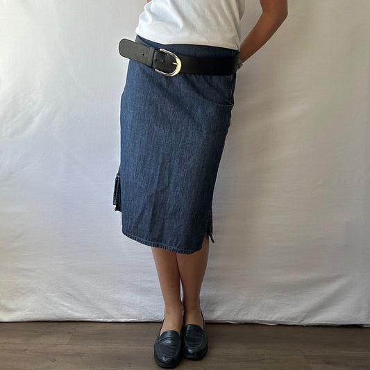 Denim Midi Skirt