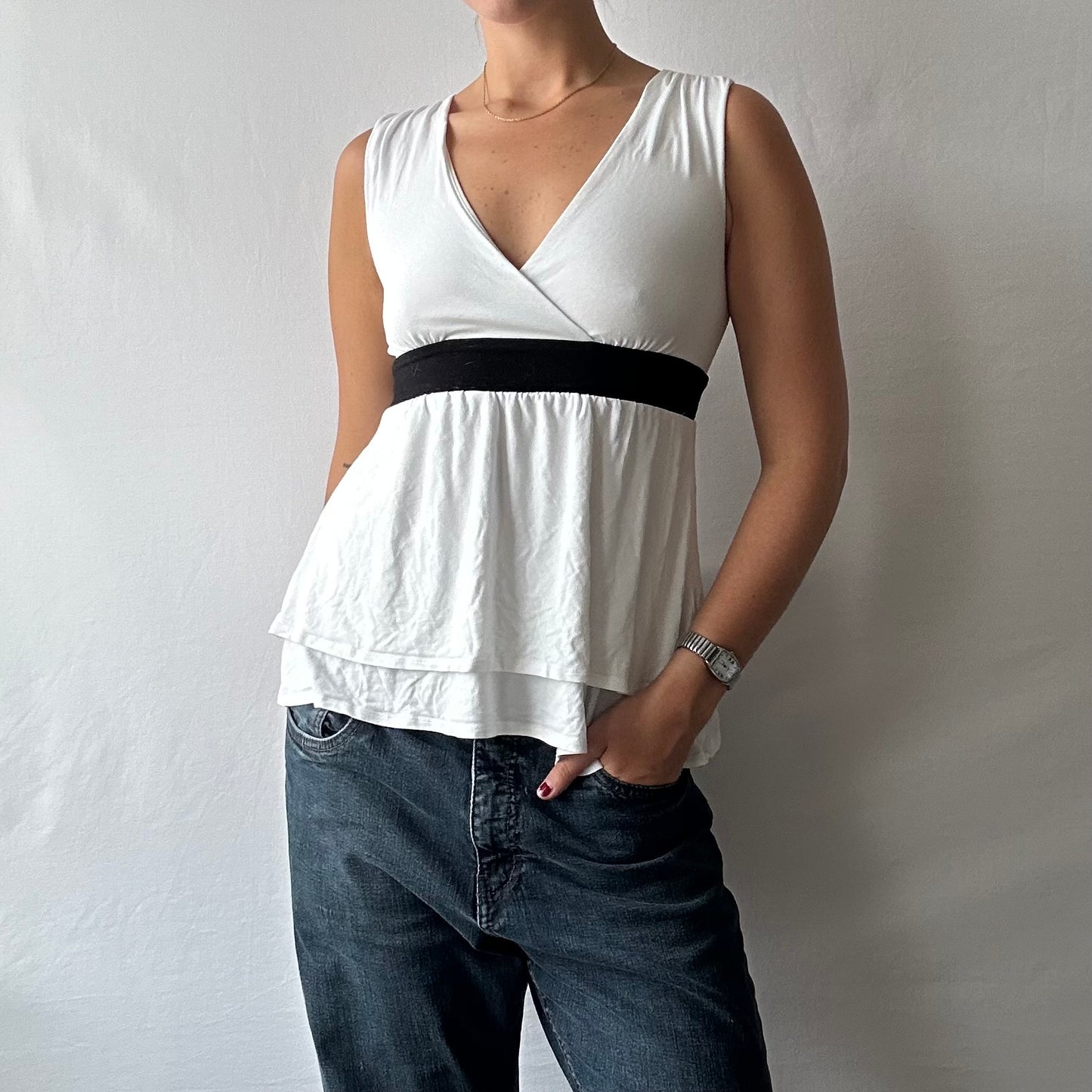 V-Neck Banded Tank