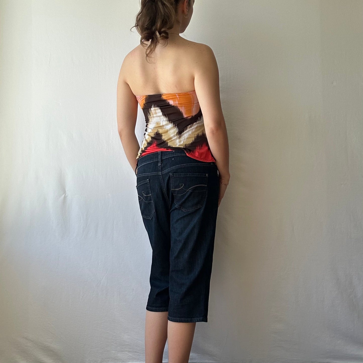 Dark Wash DKNY Denim Capris